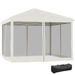 ZUN 3X3M Pop Up Canopy Party Tent with Netting, Instant Gazebo Ez up Screen House Room with Carry Bag 21673268