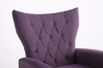 ZUN Mid Century Modern Velvet Upholstered Rocking Chair Padded Seat for Living Room Bedroom W136168032