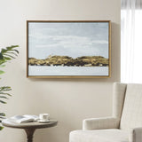 ZUN Abstract Landscape Framed Canvas Wall Art B03599419