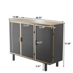 ZUN 40.35" Wide 3 Doors Modern Sideboard, Freestanding Sideboard Storage Cabinet Entryway Floor Cabinet W75741392