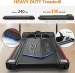 ZUN Under Desk Walking Pad Treadmill Foldable with Handlebar Remote Controll, 300 LB Capacity W136255629