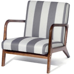 ZUN Cotton Accent Chair Mid-Century Modern Living Room Armchair with Nailhead Trim & Wood Legs Comfy W1921P145207