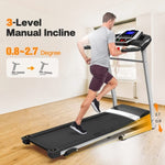 ZUN Folding Treadmills for Home - 3.5HP Portable Foldable with Incline, Electric Treadmill for Running W215121783