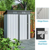 ZUN 5 ft. W x 3 ft. D Garden Tool Storage Shed Outdoor Metal Shed 05385413