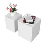 ZUN Upgrade MDF Nesting table side table coffee table end table for living room,office,bedroom White,set W87665723