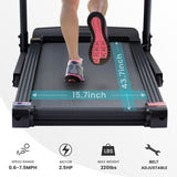 ZUN Treadmills - 2.5 HP hydraulic folding removable treadmill with 3-speed incline adjustment, 12 preset W1668124387