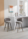 ZUN COOLMORE Counter Height Bar Stools Set 2 for Kitchen Counter Solid Wood Legs with a fixed height W1539111151