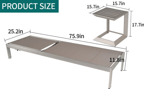 ZUN All aluminum outdoor coffee table W2298P146797