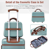 ZUN Hardshell Luggage Sets 4 Pieces 20"+24"+28" Luggages and Cosmetic Case Spinner Suitcase with TSA PP315069AAM
