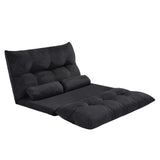 ZUN Orisfur. Lazy Sofa Adjustable Folding Futon Sofa Video Gaming Sofa with Two Pillows WF015436AAB