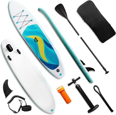 ZUN Stand Up Paddle Board 126"×32"×6" Extra Wide Thick Sup Board with Premium Sup Accessories & 20765200