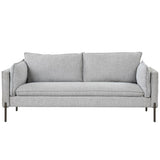 ZUN 76.2" Modern Style 3 Seat Sofa Linen Fabric Upholstered Couch Furniture 3-Seats Couch for Different WF293335AAE