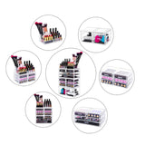 ZUN 4Pcs/Set Plastic Cosmetics Storage Rack Transparent 86485556