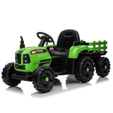 ZUN Ride on Tractor with Trailer,12V Battery Powered Electric Tractor Toy w/Remote Control,electric car W1396124964