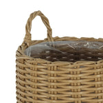 ZUN 3-Pack Wicker Multi-purposes Basket with Handle - Planter Basket - Natural B046P144685