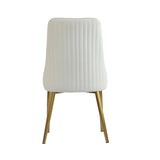 ZUN Modern PU sponge-filled dining chair, solid wood metal legs, suitable for restaurants, living rooms W1535119452