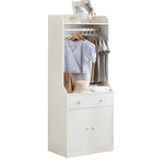 ZUN Bedroom Armoire,Wardrobe Armoire Closet, Drawers and Shelves, Handles, Hanging Rod, for Bedroom 22843860