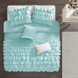 ZUN Ruffle Comforter Set B03595818