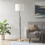 ZUN Asymmetrical Adjustable Height Metal Floor Lamp B03595710