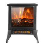ZUN SF512-14A 14 inch 1400w Freestanding Fireplace Fake Wood / Single Color / Heating Wire / One Rocker 02706015