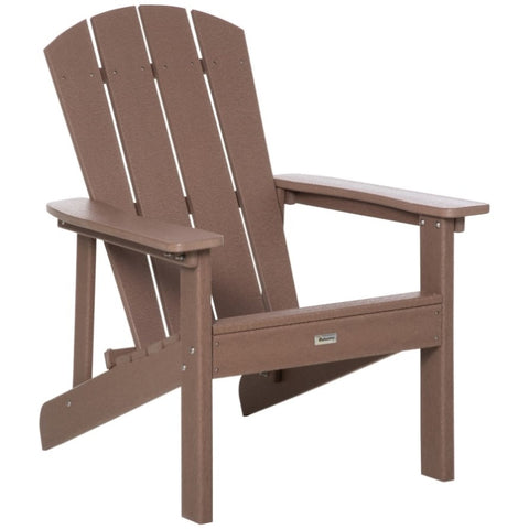 ZUN Adirondack Chair, Faux Wood Patio & Fire Pit Chair, Weather Resistant HDPE for Deck, Outside Garden, W2225142496
