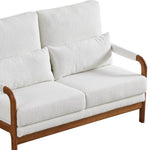 ZUN 49.01"Modern Teddy Fabric Loveseat,Wood Frame Sofa for Living Room W1036119997