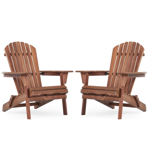 ZUN Wooden Outdoor Folding Adirondack Chair Set of 2 Wood Lounge Patio Chair for Garden,Garden, Lawn, W1390124961