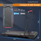 ZUN Under Desk Walking Pad Treadmill Foldable with Handlebar Remote Controll, 300 LB Capacity W136255629