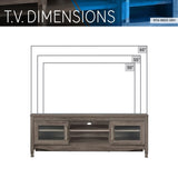 ZUN Techni Mobili Grey Driftwood TV Stand RTA-8855-GRY