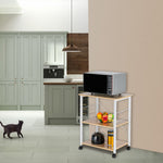 ZUN Baker's Rack 3-Tier Kitchen Utility Microwave Oven Stand Storage Cart Workstation Shelf 92413090