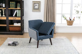 ZUN Casual Living Accent Chair and Side Table w Storage Blue Color Comfortable Contemporary Living B01167362