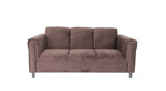 ZUN Dark Brown Suede Sofa, Modern 3-Seater Sofas Couches for Living Room, Bedroom, Office, and Apartment B124142410