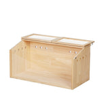 ZUN Middle Transparent Wooden Hamster Cage, Small Animal Habitat Hutch for Large Siberian W2181P156758