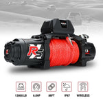 ZUN X-BULL 13000 LBS 12V Electric Winch XRS Speed with Wireless Remote and Synthetic Rope for UTVs/SUVs W121851252