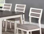 ZUN Beautiful Unique Set of 2 Side Chairs White And Grey Kitchen Dining Room Furniture Ladder back B01181971