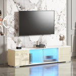 ZUN TV stand,TVCabinet,entertainment center,TV console,media console,with LED remote control lights,roof W679126307