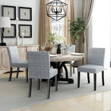 ZUN Upholstered Dining Chairs Set of 2 Modern Dining Chairs with Solid Wood Legs, Grey W131457273