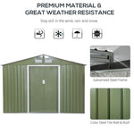 ZUN Outsunny 9' x 6' Outdoor Storage Shed, Garden Tool House with Foundation, 4 Vents, and 2 Easy W2225142904
