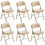 ZUN 6 Pack Metal Folding Chairs with Padded Seat and Back, for Home and Office, Indoor and Outdoor 70531139