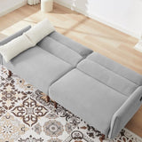 ZUN Convertible Futon Sofa Bed, Adjustable Couch Sleeper, Modern Couch Corduroy Fabric Comfy Sofa bed W1123P144864