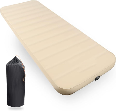 ZUN 4inch Self-Inflating Sleeping Pad for Camping, Outdoor Large 80”×30” Thick Memory Foam Pads Portable 28025110