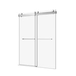 ZUN 60" W x 76" H Double Sliding Frameless Soft-Close Shower Door with Premium 3/8 Inch Thick W157368836