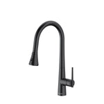 ZUN Single Handle Pull Down Sprayer Kitchen Faucet with Advanced Spray, Pull Out Spray Wand in Matte W1626130672