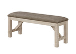 ZUN Cottage Style 1pc Upholstered Seat Chalk Gray Finish Bench Dining Room Bedroom Wooden Furniture B011135937