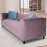 ZUN Velvet Sofa for Living Room with Pillows, Modern 3-Seater Sofas Couches for Bedroom, Office, and B124142444
