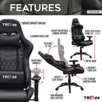ZUN Techni Sport TS-5100 Ergonomic High Back Racer Style PC Gaming Chair, Black RTA-TS51-BK
