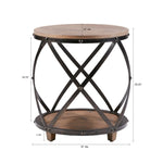 ZUN Cirque Bent Metal Accent Table B03548816