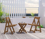 ZUN HIPS Material Outdoor Bistro Set Foldable Small Table and Chair Set with 2 Chairs and Rectangular W1209107732