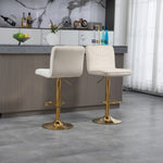 ZUN COOLMORE Bar Stools with Back and Footrest Counter Height Dining Chairs 2PC/SET W395P144022