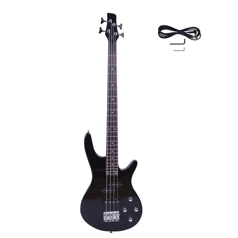 ZUN Exquisite Stylish IB Bass with Power Line and Wrench Tool Black 89556204